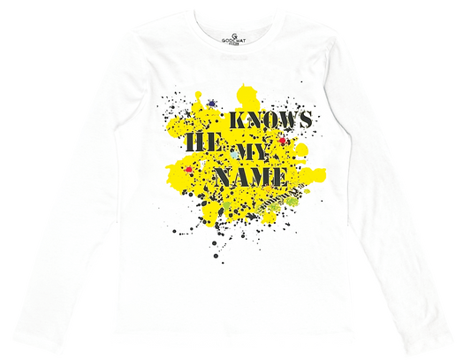 WOMEN'S HE KNOWS MY NAME LONG-SLEEVED SHIRT