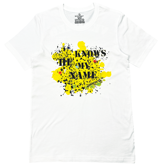 HE KNOWS MY NAME T-SHIRT (WHITE/YELLOW)