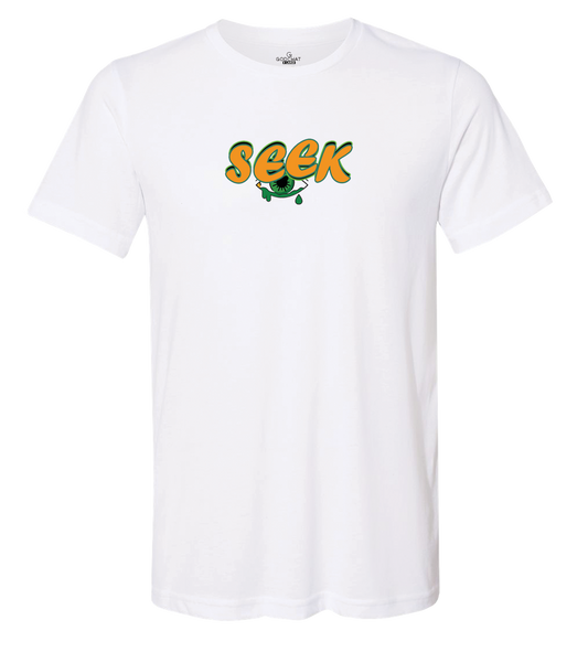 Seek And Ye Shall Find Tee (White/Orange/Green)